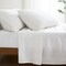4-Piece White Cotton Sheet Set with Lace Trim King Queen Size Soft Breathable Bedding